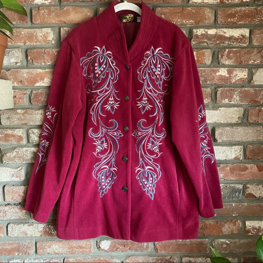 Bob Mackie Wearable Art Vintage Abstract Coat - image 1